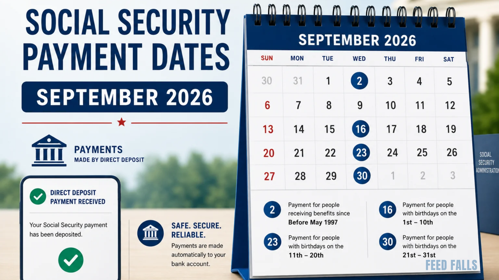 Social Security September 2026 Dates: Payment Schedule